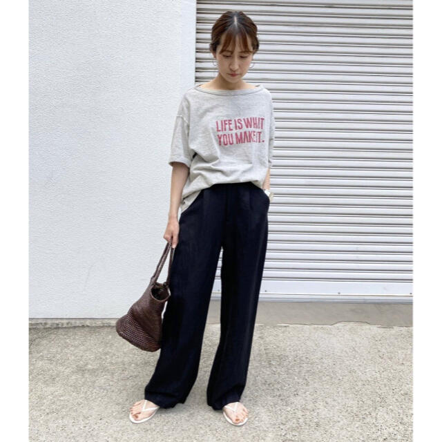 FRAMeWORK ヴィンテージ天竺ロゴTシャツ☆グレー