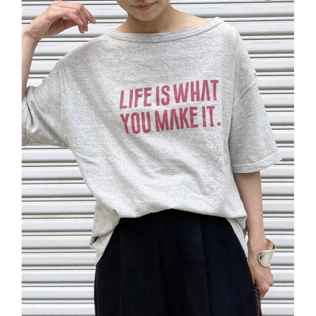 FRAMeWORK ヴィンテージ天竺ロゴTシャツ☆グレー