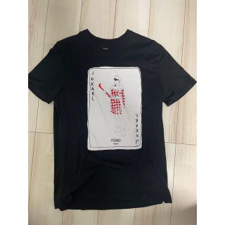 フェンディ(FENDI)のフェンディFENDI ブラックジョカールプリントコットンTシャツ(Tシャツ/カットソー(半袖/袖なし))