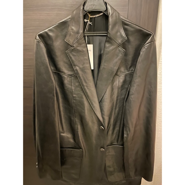 WACKO MARIA ワコマリア ジャケット サイズ:S 22AW 裏地レオパード柄 シープスキンレザー テーラードジャケット LEATHER JACKET ブラウン 茶色 アウター ブレザー ブルゾン【メンズ】【美品】