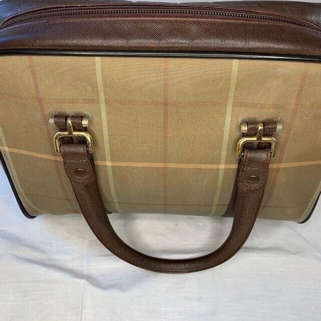 BURBERRY(バーバリー)の★OLD　BURBERRY　ノバチェック　ハンドバッグ　ミニトート　タマムシ色 レディースのバッグ(ハンドバッグ)の商品写真
