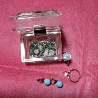 🐚🌊貝殻入りの宝石箱と指輪💍イアリング(リング(指輪))