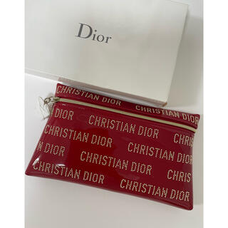 ディオール(Dior)のディオール　新品未使用　ノベルティ　レッド　ポーチ(ポーチ)