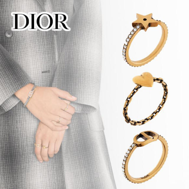 驚きの値段で】 Christian Dior 付属品完備 リングセット CD LUCKY