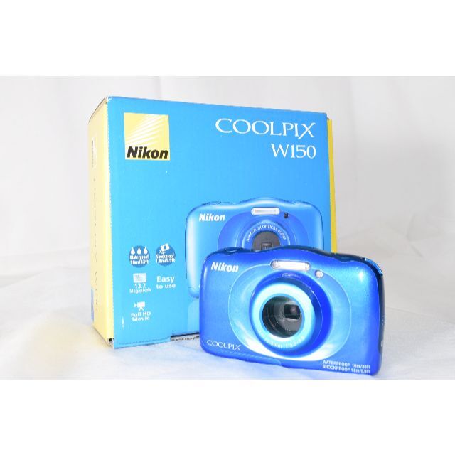 Nikon(ニコン)の綺麗な展示品☆Nikon COOLPIX W150 ブルー☆防水10m・耐衝撃③ スマホ/家電/カメラのカメラ(コンパクトデジタルカメラ)の商品写真