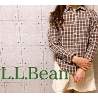 エルエルビーン(L.L.Bean)のL.L.been エルエルビーン　長袖シャツ　ブラウン　茶色　チェック　S(シャツ)