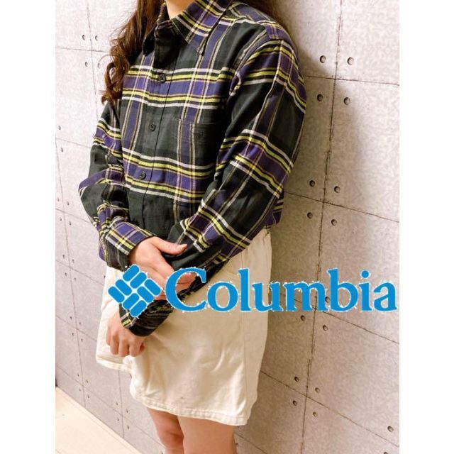 Columbia(コロンビア)のColumbia コロンビア　長袖シャツ　緑　グリーン　チェック　S メンズのトップス(シャツ)の商品写真