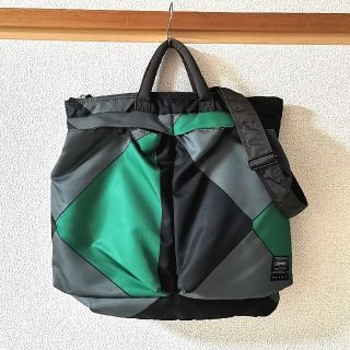 マルニ(Marni)のporter × marni ヘルメットバッグ　グリーン(トートバッグ)