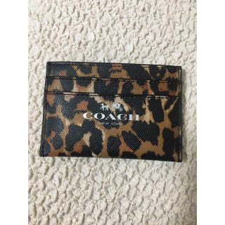 コーチ(COACH)のCOACH カードケース レオパード ヒョウ柄(名刺入れ/定期入れ)