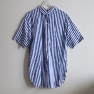 ザラ(ZARA)の【ZARA】ストライプロングシャツ五分袖(シャツ/ブラウス(半袖/袖なし))