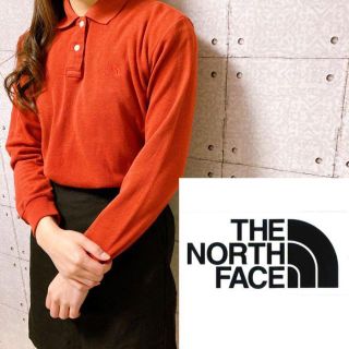 ザノースフェイス(THE NORTH FACE)のTHE NORTH FACE ノースフェイス　ポロシャツ　赤　レッド　刺繍ロゴ(ポロシャツ)