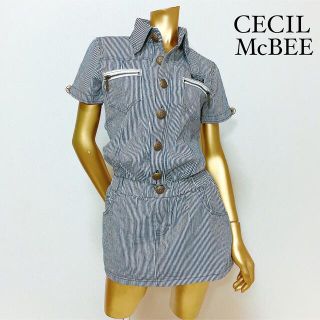 セシルマクビー(CECIL McBEE)のCECIL McBEE ヒッコリー ワンピース＊スライ WEGO マウジー(ミニワンピース)