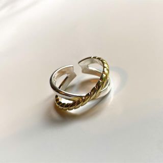 トゥデイフル(TODAYFUL)のContrast cross rope ring No.589(リング(指輪))