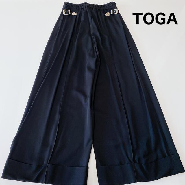 TOGA(トーガ)の【美品】TOGA PULLAワイドパンツBLACK レディースのパンツ(カジュアルパンツ)の商品写真