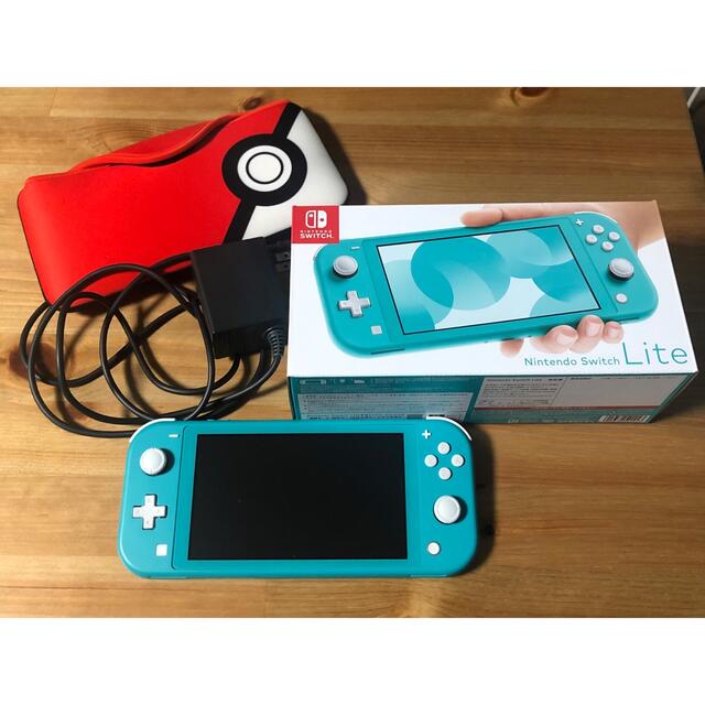 ニンテンドースイッチ ライト ターコイズ　ケース付