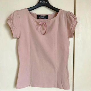 フォクシー(FOXEY)のフォクシー　限定品 ピンクカットソー FOXEY GINZA(カットソー(半袖/袖なし))