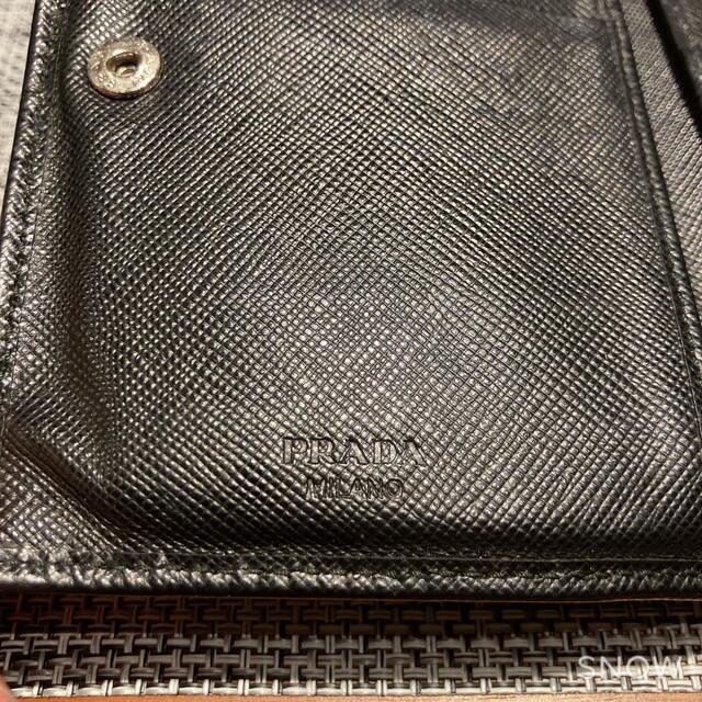 PRADA(プラダ)のプラダ　PRADA 財布　メンズ　折りたたみ　黒　中古 メンズのファッション小物(折り財布)の商品写真