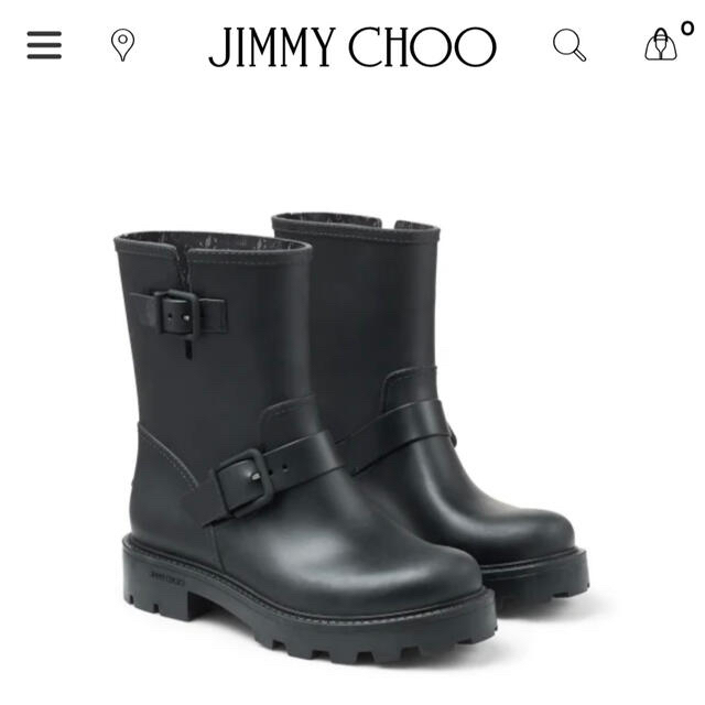 JIMMY CHOO(ジミーチュウ)の値下げ　新品　未使用　ジミーチュウ　JIMMY CHOO ラバー　レインブーツ レディースの靴/シューズ(レインブーツ/長靴)の商品写真