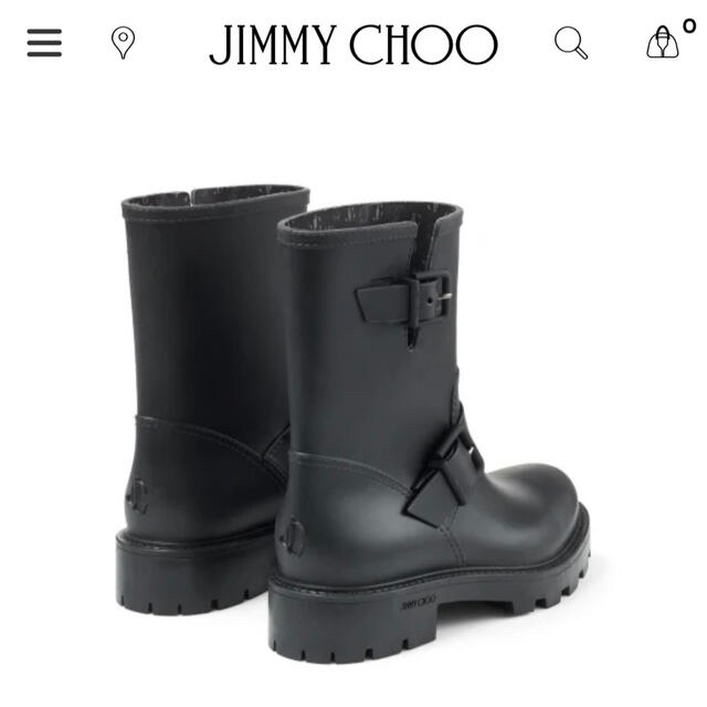 JIMMY CHOO(ジミーチュウ)の値下げ　新品　未使用　ジミーチュウ　JIMMY CHOO ラバー　レインブーツ レディースの靴/シューズ(レインブーツ/長靴)の商品写真