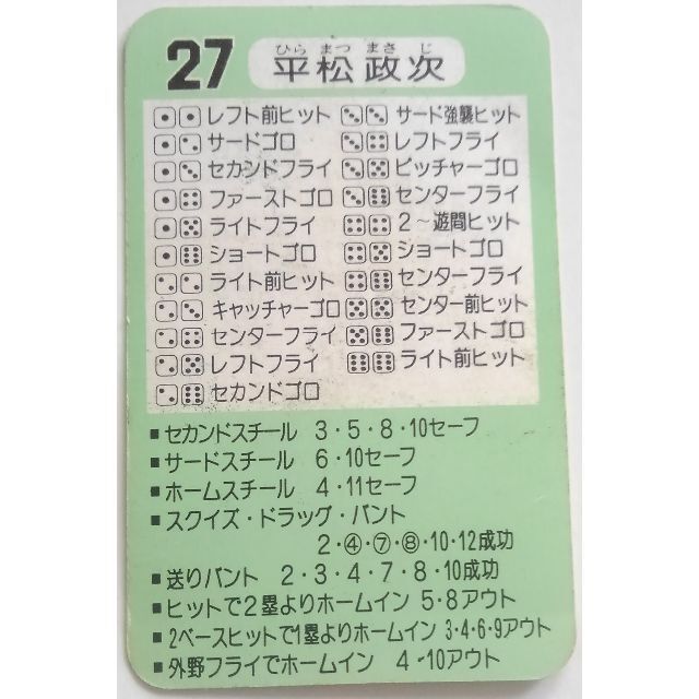 タカラ プロ野球ゲーム 平松政次 55年 横浜大洋ホエールズの通販 タカラ プロ野球ゲーム 平松政次 55年 横浜大洋ホエールズの通販
