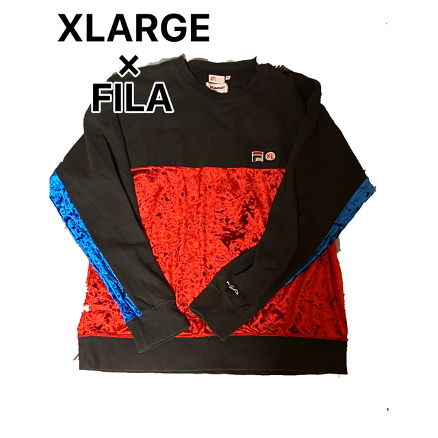 XLARGE FILA コラボ　スウェット　ベロア