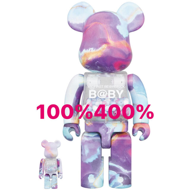 千秋MY FIRST BE@RBRICK B@BY MARBLE 100％400％