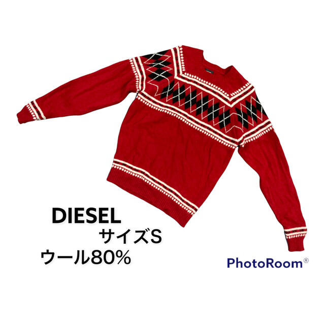 DIESEL セーター  ウール80% サイズS レッド