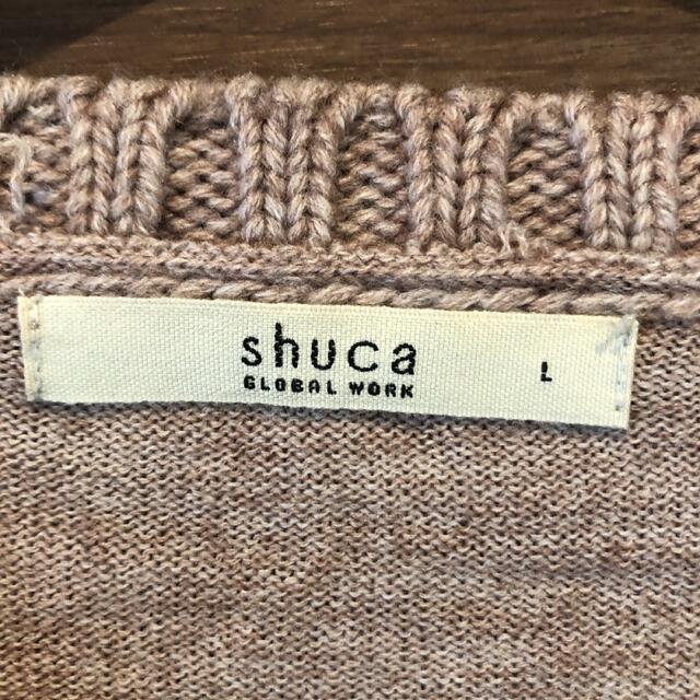 shuca(シュカ)のShucaシュカニットワンピース　L レディースのワンピース(ひざ丈ワンピース)の商品写真