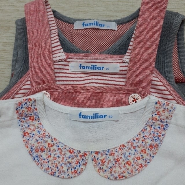 familiar(ファミリア)の専用[80]familiar３点セット キッズ/ベビー/マタニティのベビー服(~85cm)(シャツ/カットソー)の商品写真