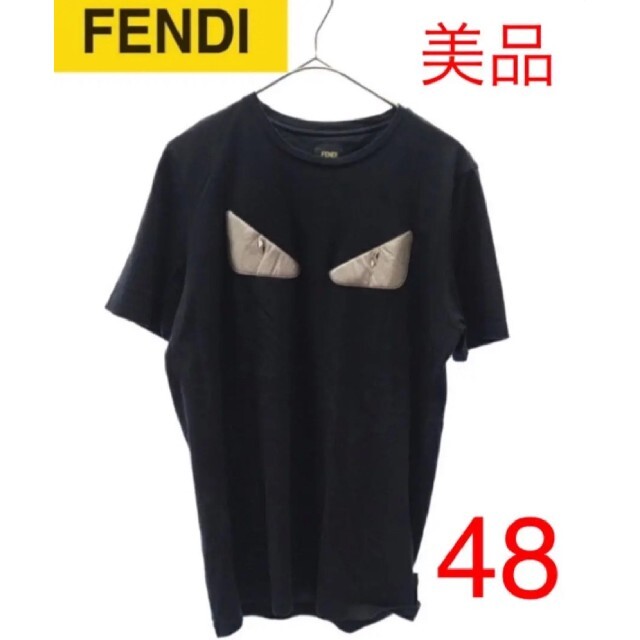 【メーカー直売】 FENDI(フェンディ) - FENDI モンスター ブラック クルーネック半袖Tシャツ Tシャツ+カットソー(半袖+袖なし)