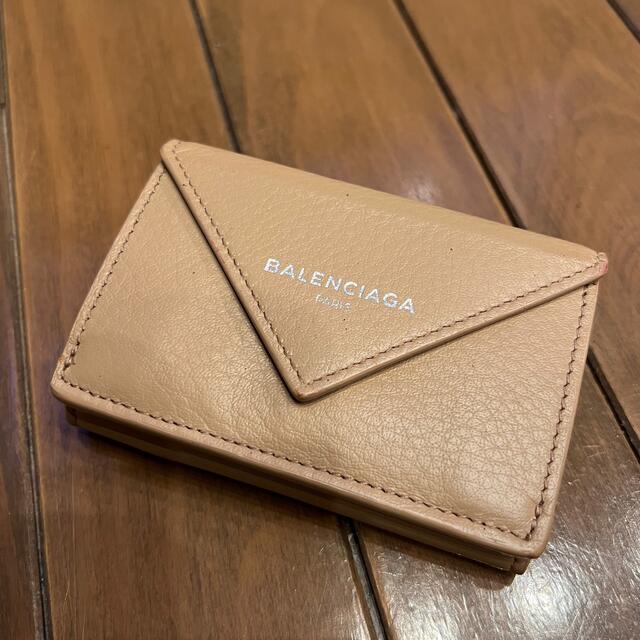 [値下げ] balenciaga papier ミニウォレット　ベージュ