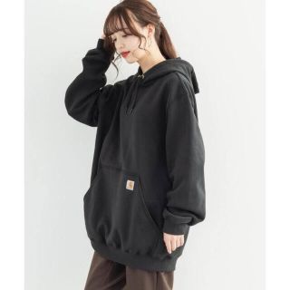 カーハート(carhartt)のcarhartt プルオーバーパーカー　ブラックLサイズ(パーカー)