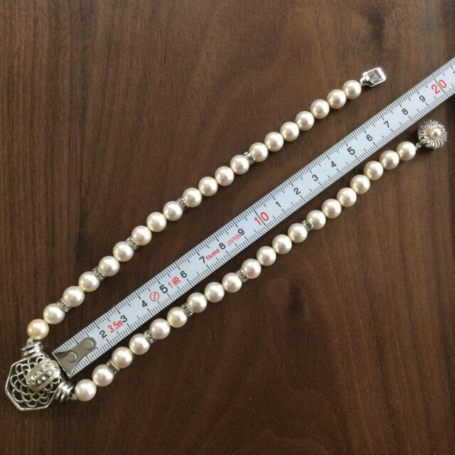 【お試し価格!】 ウインクパールWINK Pearl☆silver銀製ヘッド付パールネックレス その他