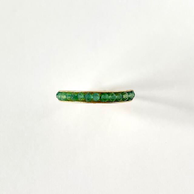 【T-ポイント5倍】 TOMORROWLAND - Green tourmaline ring 18k plated リング(指輪)