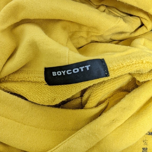 BOYCOTT(ボイコット)のパーカー(イエロー（黄）、メンズ、M、BOYCOTT) メンズのトップス(パーカー)の商品写真