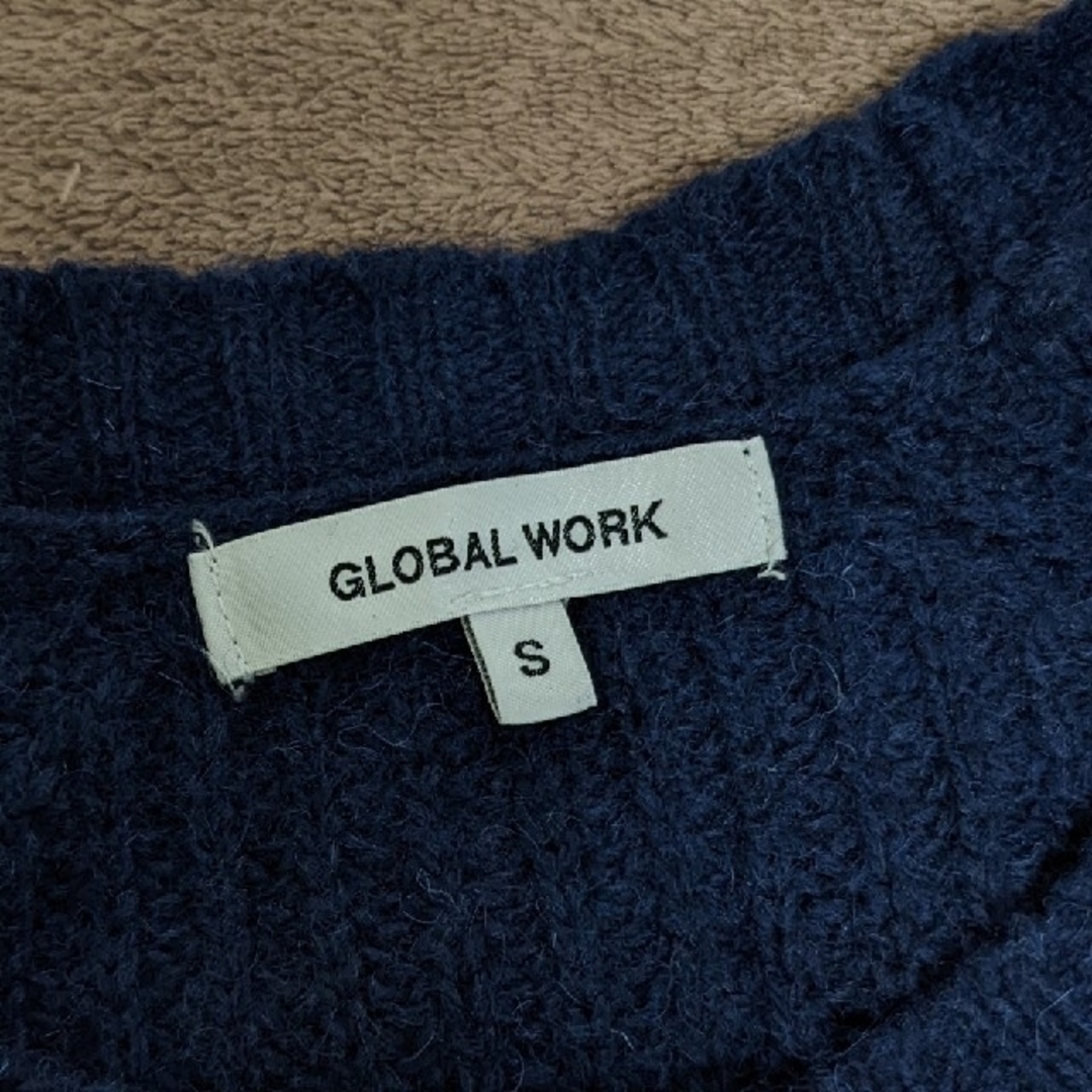 GLOBAL WORK(グローバルワーク)のセーター(ブルー（青）、メンズ、S、GLOBALWORK) メンズのトップス(ニット/セーター)の商品写真