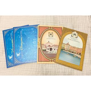 ディズニー(Disney)のディズニーランドホテル&ミラコスタ　ポストカード4枚+おまけ(キャラクターグッズ)