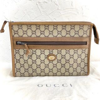 グッチ(Gucci)の【美品・袋付き】GUCCI クラッチバッグ GGプラス ロゴプレート PVC (クラッチバッグ)