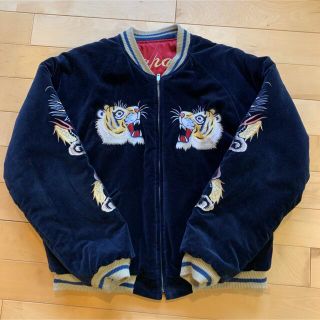 ☆美品☆ 東洋エンタープライズ リバーシブル スカジャン 刺繍 飛行機