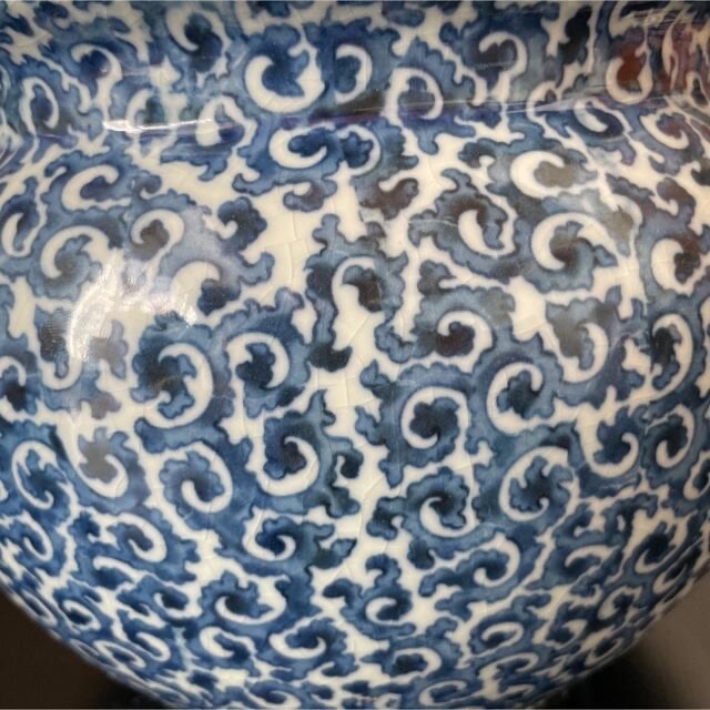 丸窯謹製 蛸唐草模様 魚鉢 火鉢 金魚 花器 | bombaytools.com