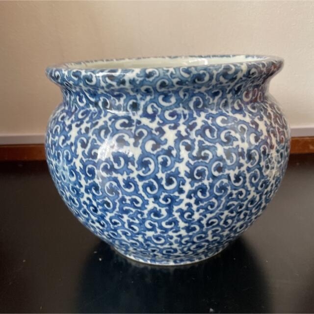 丸窯謹製 蛸唐草模様 魚鉢 火鉢 金魚 花器 | bombaytools.com