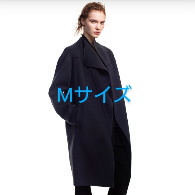 UNIQLO(ユニクロ)の+J  カシミヤブレンドノーカラーコート (Mサイズ) レディースのジャケット/アウター(ロングコート)の商品写真