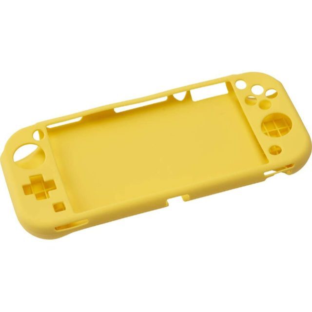 Nintendo Switch(ニンテンドースイッチ)のシリコンカバー グリップタイプ( SWITCH Lite 用) イエロー エンタメ/ホビーのゲームソフト/ゲーム機本体(携帯用ゲームソフト)の商品写真