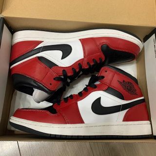 ナイキ(NIKE)のエアジョーダン1 ミッド　シカゴ　ブラックトゥ　27 AJ1 MID(スニーカー)