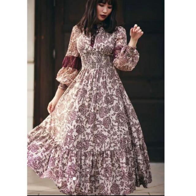 SNIDEL - herlipto winter floral long sleeve dressの通販 by ♡s ...