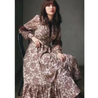 スナイデル(SNIDEL)のherlipto winter floral long sleeve dress(ロングワンピース/マキシワンピース)