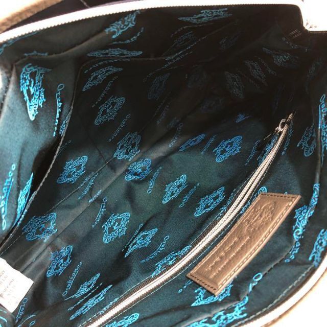 Orobianco(オロビアンコ)の【未使用タグ付】オロビアンコ　ビジネスバッグ　ロゴ金具　レザー×ナイロン　灰×紺 メンズのバッグ(ビジネスバッグ)の商品写真
