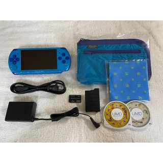 プレイステーションポータブル(PlayStation Portable)の良品　PSP-3000 ( PSPJ-30027) マリンブルー/スカイブルー(携帯用ゲーム機本体)