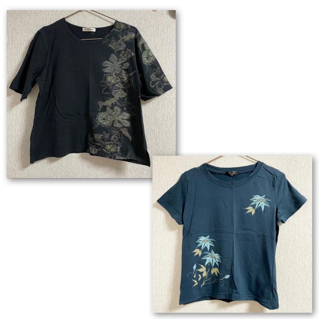 花柄　Tシャツ レディースのトップス(Tシャツ(半袖/袖なし))の商品写真