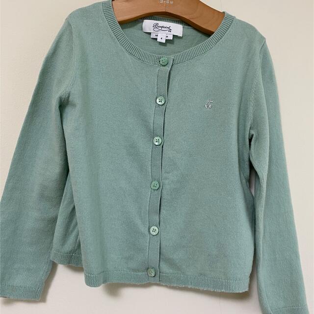 Bonpoint(ボンポワン)のbonpoint コットンカーディガン4A キッズ/ベビー/マタニティのキッズ服女の子用(90cm~)(カーディガン)の商品写真